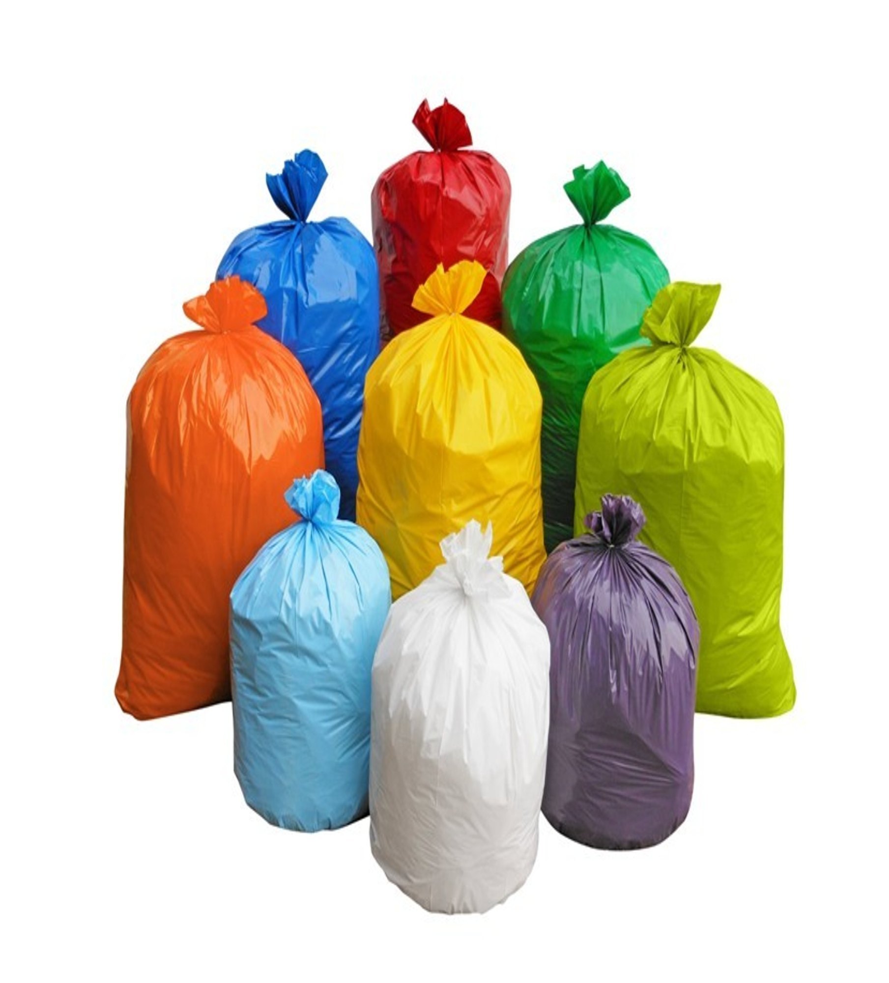Colour coded garbage bags